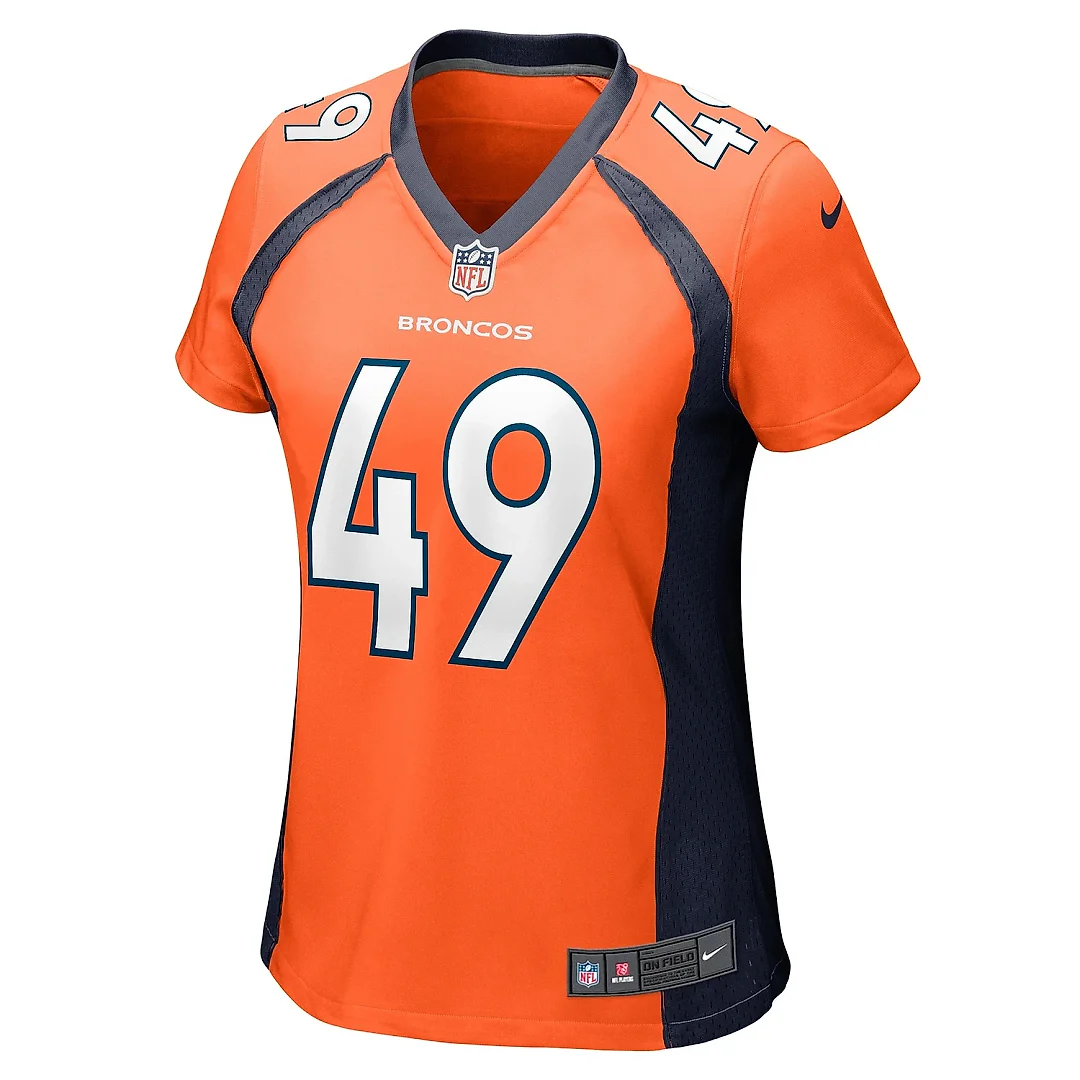 Zennovawear Women's Denver Broncos Alex Singleton Orange Game Player Jersey