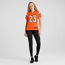 Zennovawear Women's Denver Broncos Audric Estime Orange Team Game Jersey