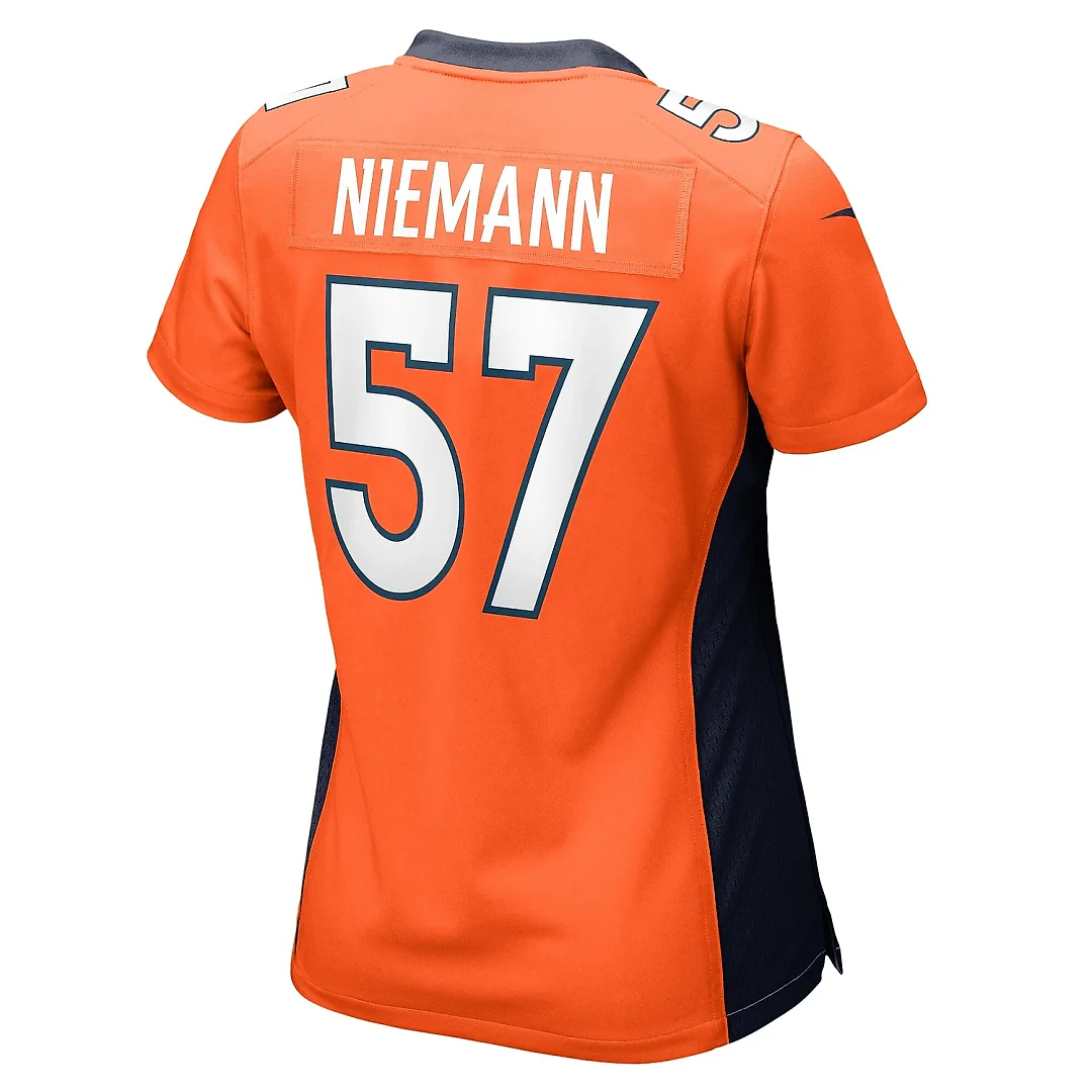 Zennovawear Women's Denver Broncos Ben Niemann Orange Team Game Jersey