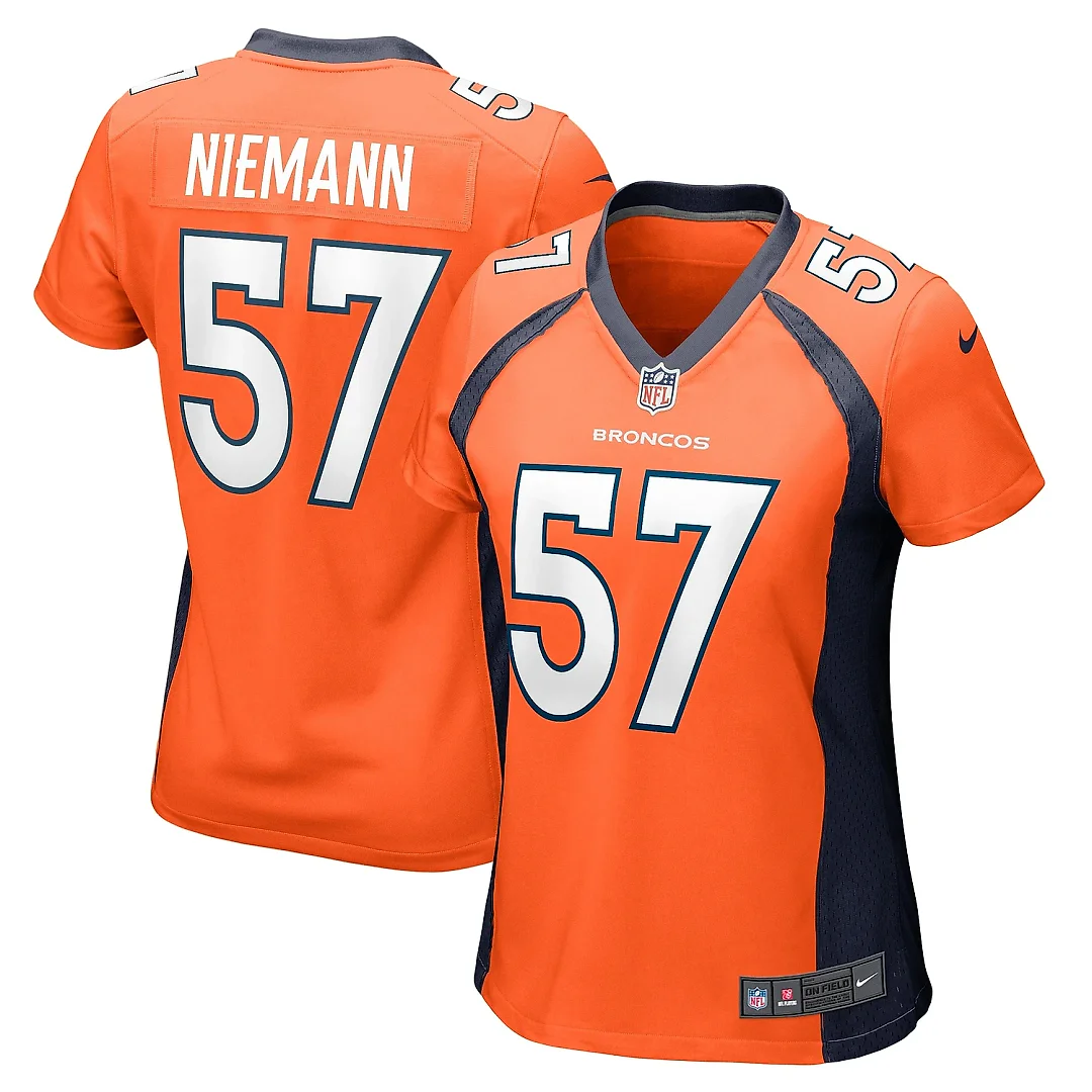 Zennovawear Women's Denver Broncos Ben Niemann Orange Team Game Jersey
