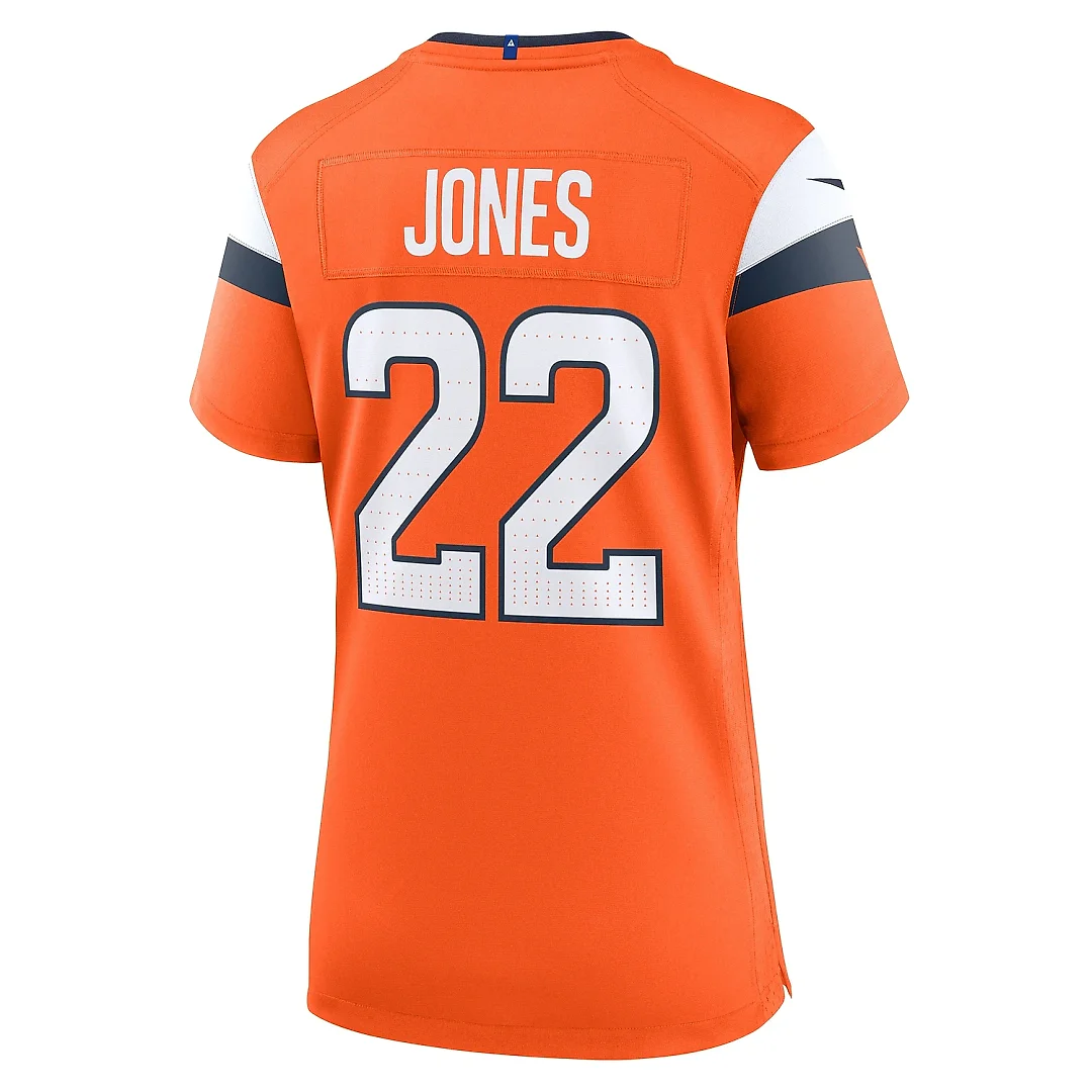 Zennovawear Women's Denver Broncos Brandon Jones Orange Team Game Jersey