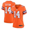Zennovawear Women's Denver Broncos Courtland Sutton Orange Mile High Collection 1977 Throwback Player Game Jersey