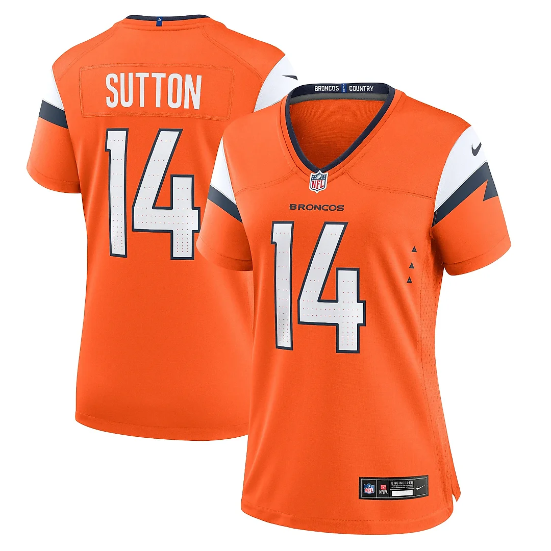 Zennovawear Women's Denver Broncos Courtland Sutton Orange Mile High Collection Game Jersey