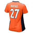 Zennovawear Women's Denver Broncos Damarri Mathis Orange Game Player Jersey