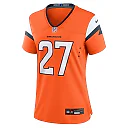 Zennovawear Women's Denver Broncos Damarri Mathis Orange Team Game Jersey
