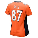 Zennovawear Women's Denver Broncos David Sills Orange Team Game Jersey