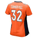 Zennovawear Women's Denver Broncos Delarrin Turner-Yell Orange Game Player Jersey