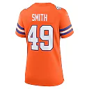 Zennovawear Women's Denver Broncos Dennis Smith Orange Mile High Collection 1977 Throwback Retired Player Game Jersey