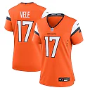 Zennovawear Women's Denver Broncos Devaughn Vele Orange Team Game Jersey