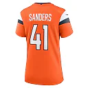 Zennovawear Women's Denver Broncos Drew Sanders Orange Team Game Jersey