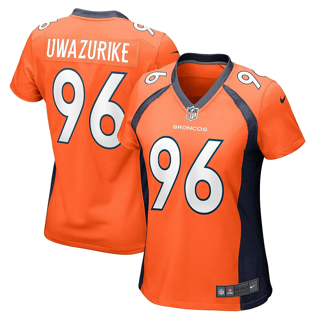 Zennovawear Women's Denver Broncos Eyioma Uwazurike Orange Game Player Jersey