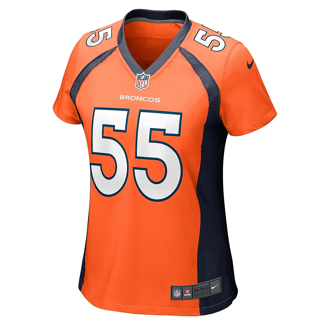 Zennovawear Women's Denver Broncos Frank Clark Orange Team Game Jersey