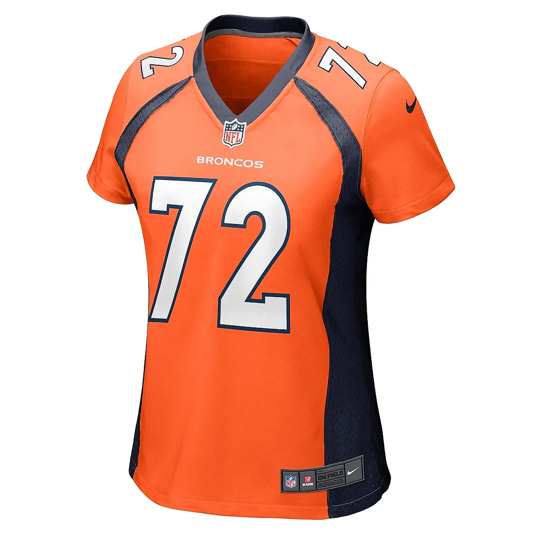Zennovawear Women's Denver Broncos Garett Bolles Orange Game Jersey