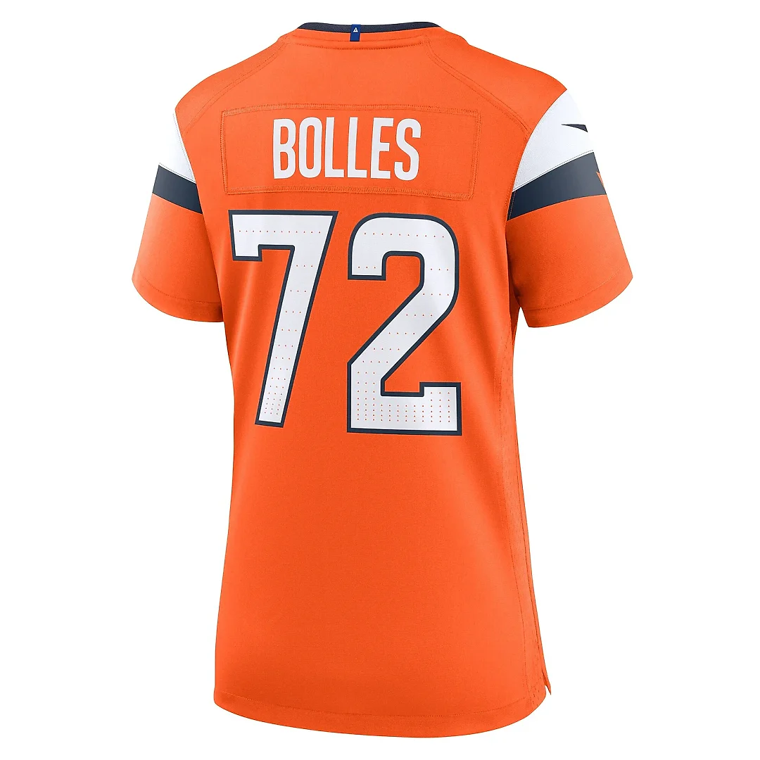 Zennovawear Women's Denver Broncos Garett Bolles Orange Team Game Jersey