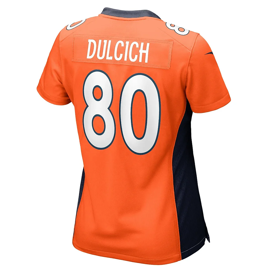 Zennovawear Women's Denver Broncos Greg Dulcich Orange Game Player Jersey