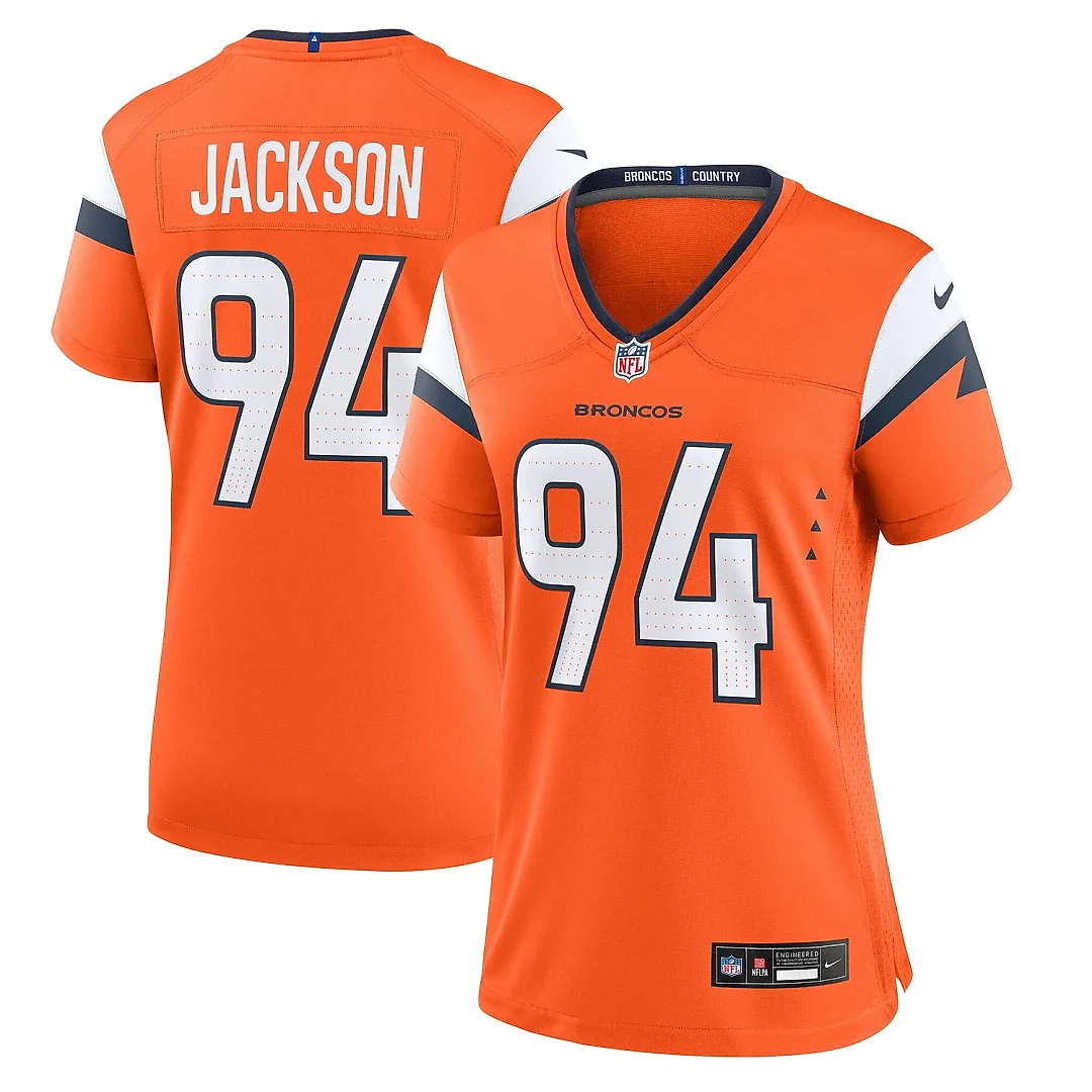 Zennovawear Women's Denver Broncos Jackson Orange Team Game Jersey