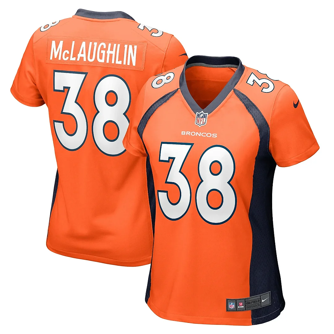 Zennovawear Women's Denver Broncos Jaleel McLaughlin Orange Game Jersey