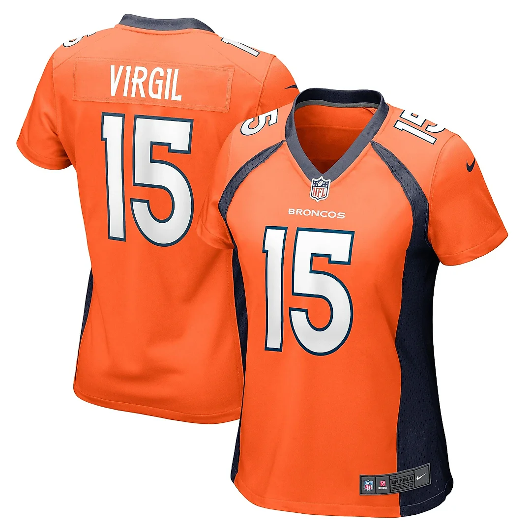 Zennovawear Women's Denver Broncos Jalen Virgil Orange Game Player Jersey