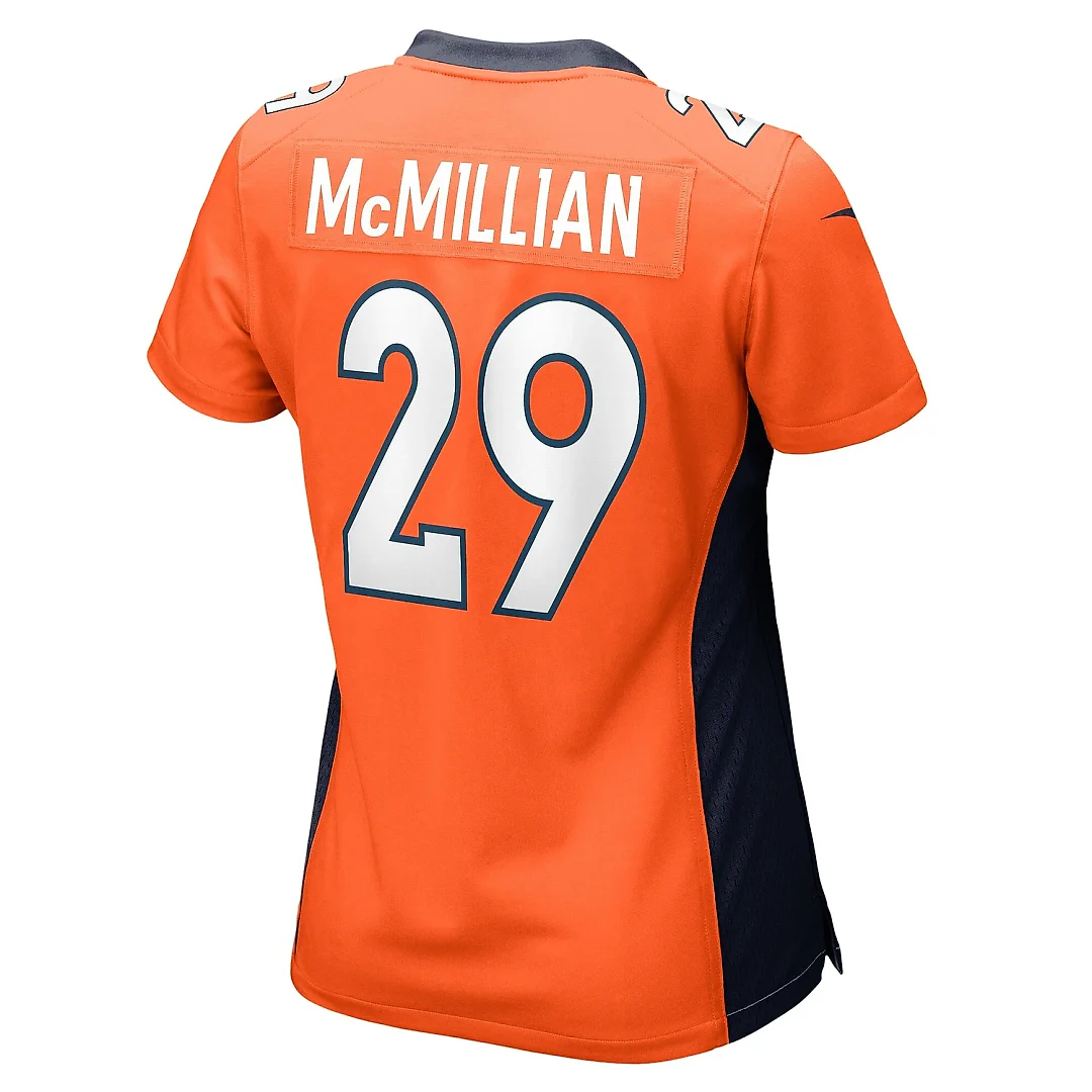 Zennovawear Women's Denver Broncos JaQuan McMillian Orange Team Game Jersey