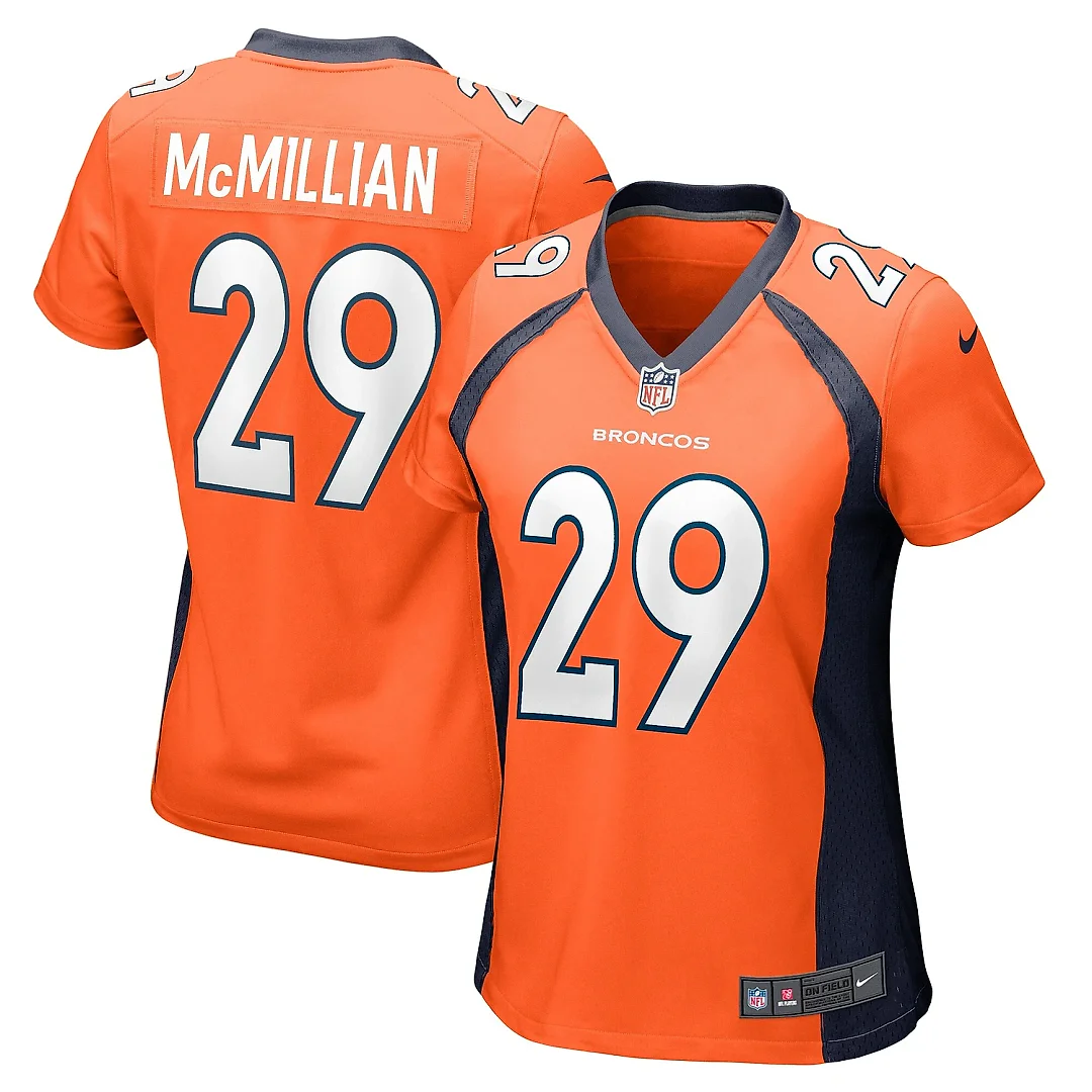 Zennovawear Women's Denver Broncos JaQuan McMillian Orange Team Game Jersey