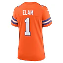 Zennovawear Women's Denver Broncos Jason Elam Orange Mile High Collection 1977 Throwback Retired Player Game Jersey