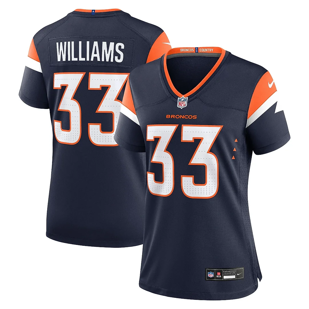 Zennovawear Women's Denver Broncos Javonte Williams Navy Mile High Collection Alternate Game Jersey
