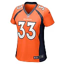 Zennovawear Women's Denver Broncos Javonte Williams Orange Game Jersey