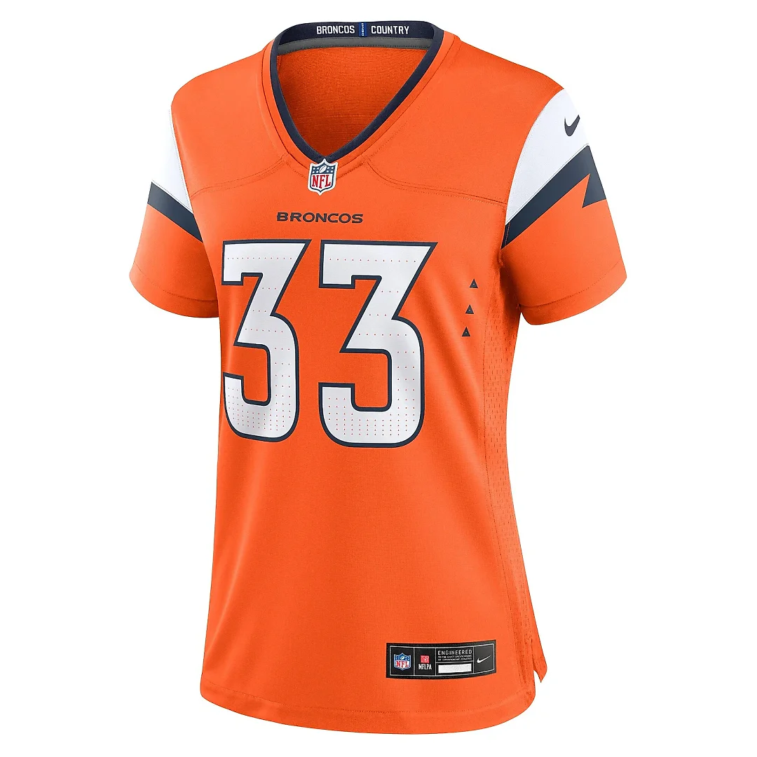 Zennovawear Women's Denver Broncos Javonte Williams Orange Mile High Collection Game Jersey