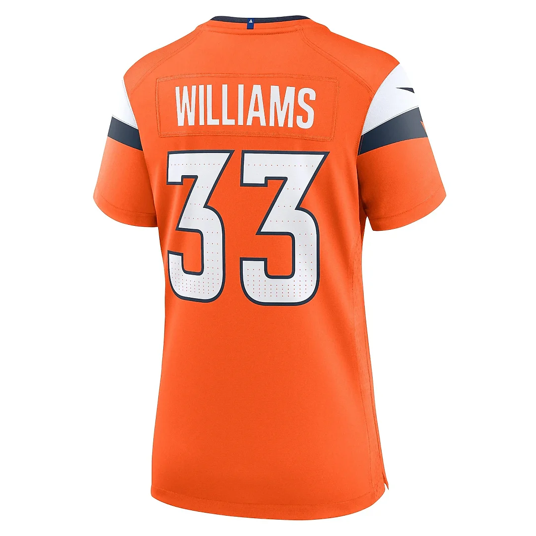 Zennovawear Women's Denver Broncos Javonte Williams Orange Mile High Collection Game Jersey