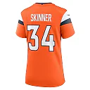 Zennovawear Women's Denver Broncos JL Skinner Orange Team Game Jersey