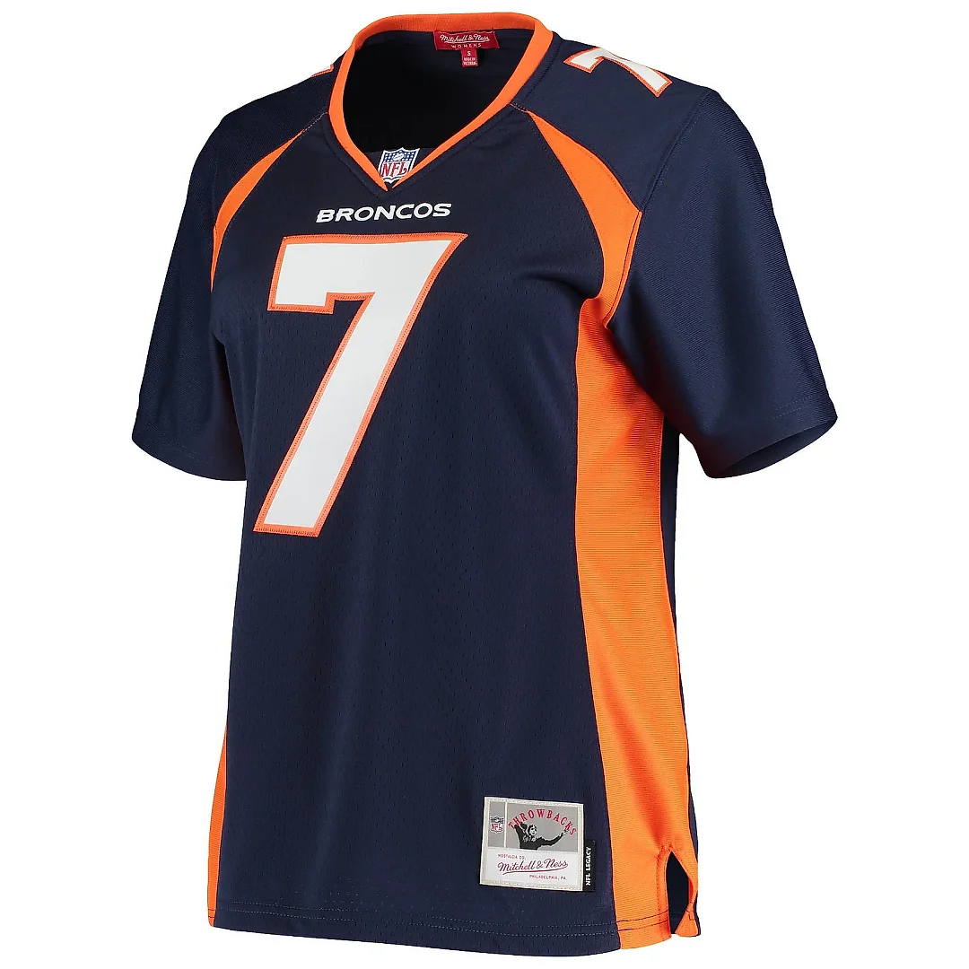 Zennovawear Women's Denver Broncos John Elway Mitchell & Ness Navy Legacy Team Jersey
