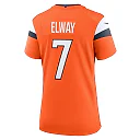 Zennovawear Women's Denver Broncos John Elway Orange Mile High Collection Retired Player Game Jersey