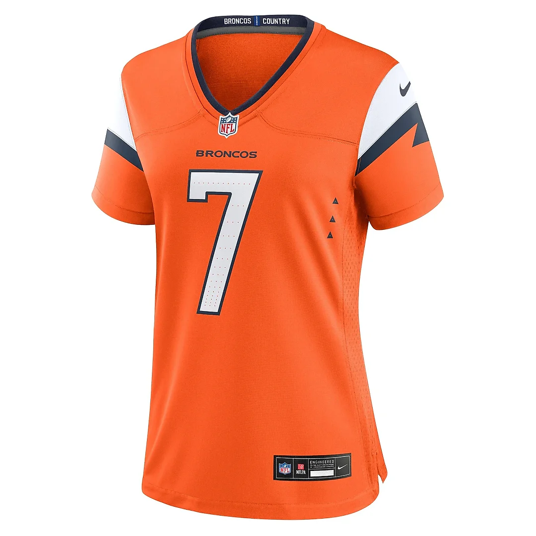 Zennovawear Women's Denver Broncos John Elway Orange Mile High Collection Retired Player Game Jersey