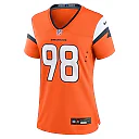 Zennovawear Women's Denver Broncos John Franklin-Myers Orange Team Game Jersey