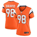 Zennovawear Women's Denver Broncos John Franklin-Myers Orange Team Game Jersey