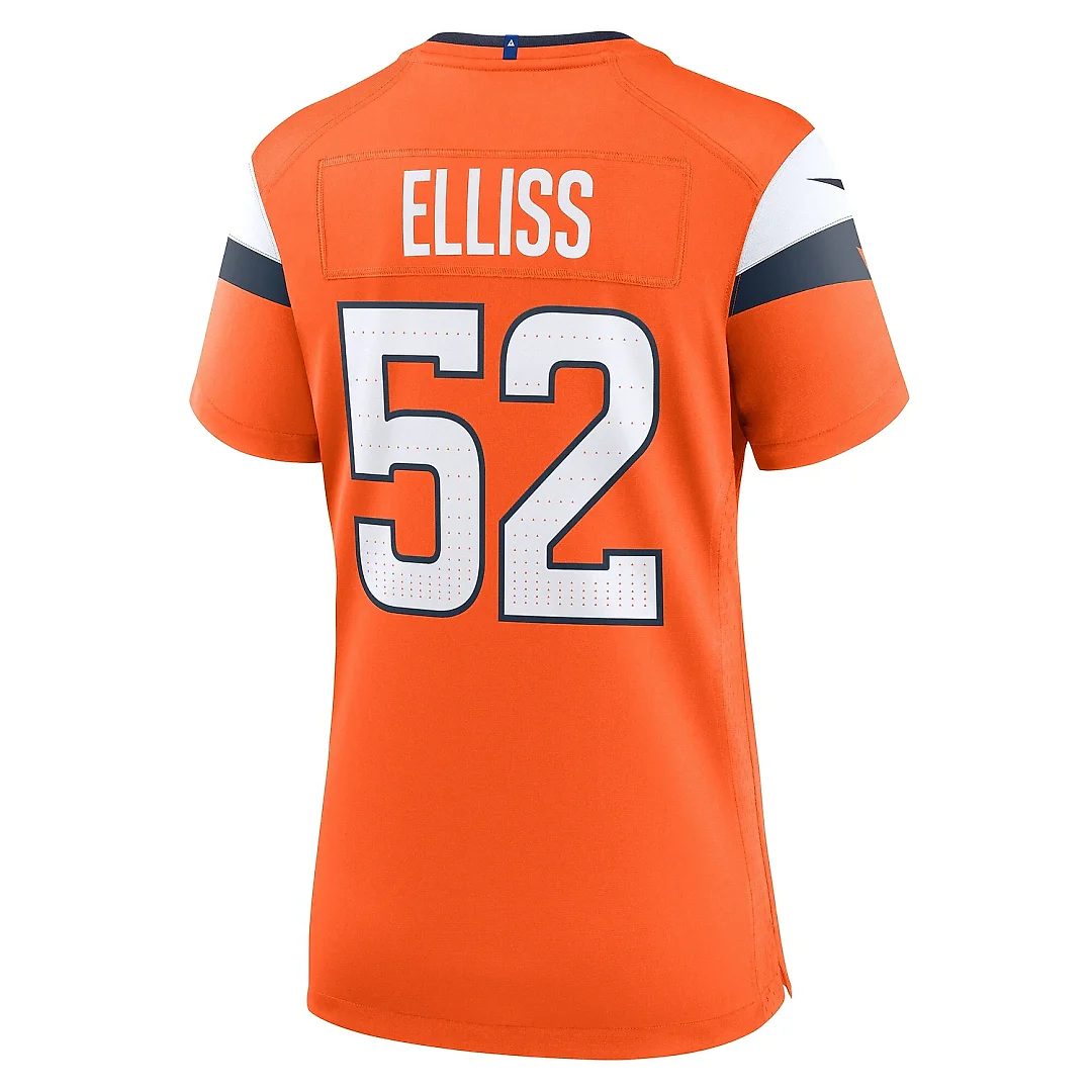 Zennovawear Women's Denver Broncos Jonah Elliss Orange Team Game Jersey