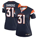 Zennovawear Women's Denver Broncos Justin Simmons Navy Alternate Legend Player Performance Top
