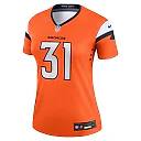 Zennovawear Women's Denver Broncos Justin Simmons Orange Team Legend Player Performance Top