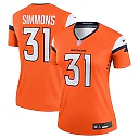 Zennovawear Women's Denver Broncos Justin Simmons Orange Team Legend Player Performance Top