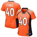 Zennovawear Women's Denver Broncos Justin Strnad Orange Game Jersey