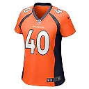 Zennovawear Women's Denver Broncos Justin Strnad Orange Game Jersey