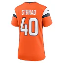Zennovawear Women's Denver Broncos Justin Strnad Orange Team Game Jersey