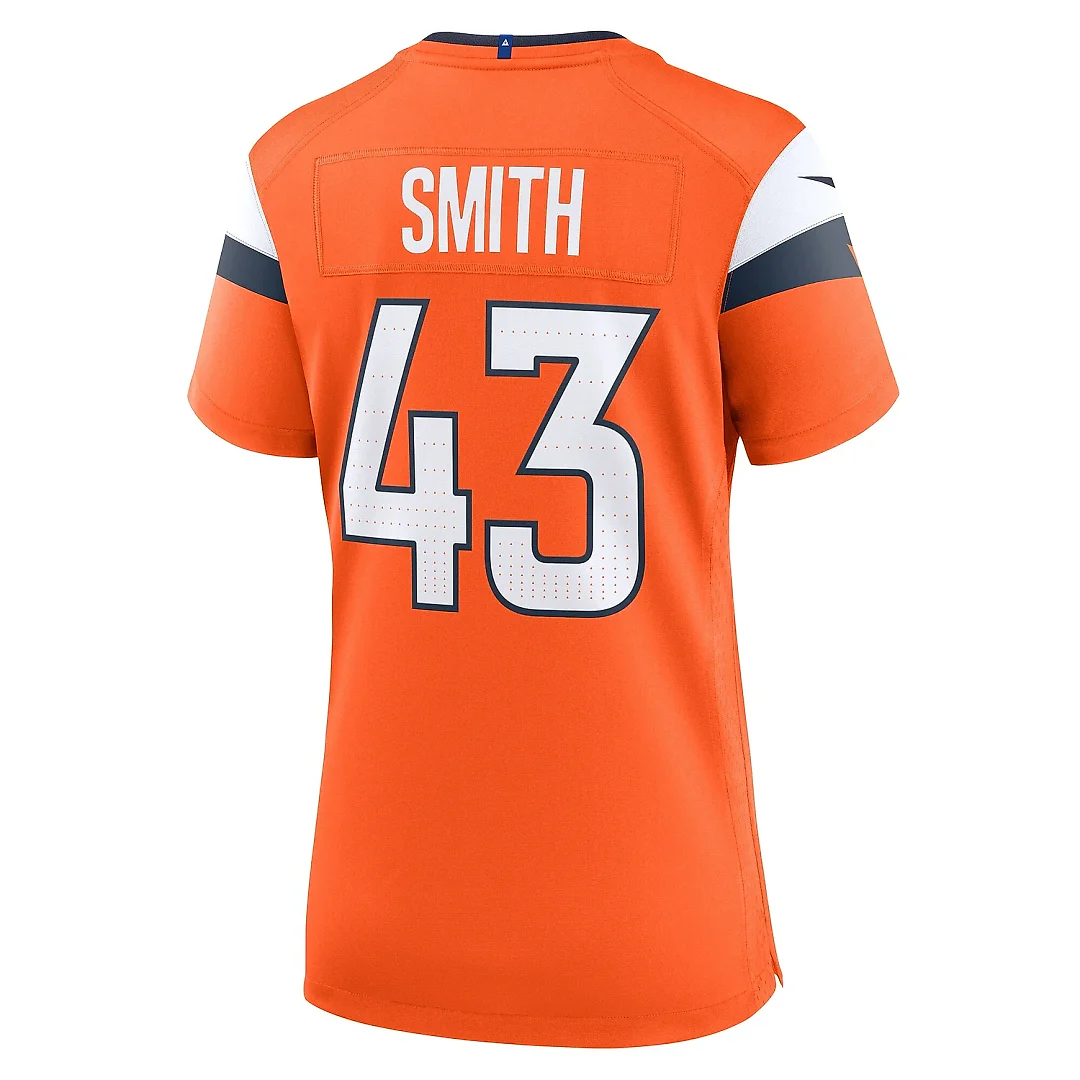 Zennovawear Women's Denver Broncos Keidron Smith Orange Team Game Jersey
