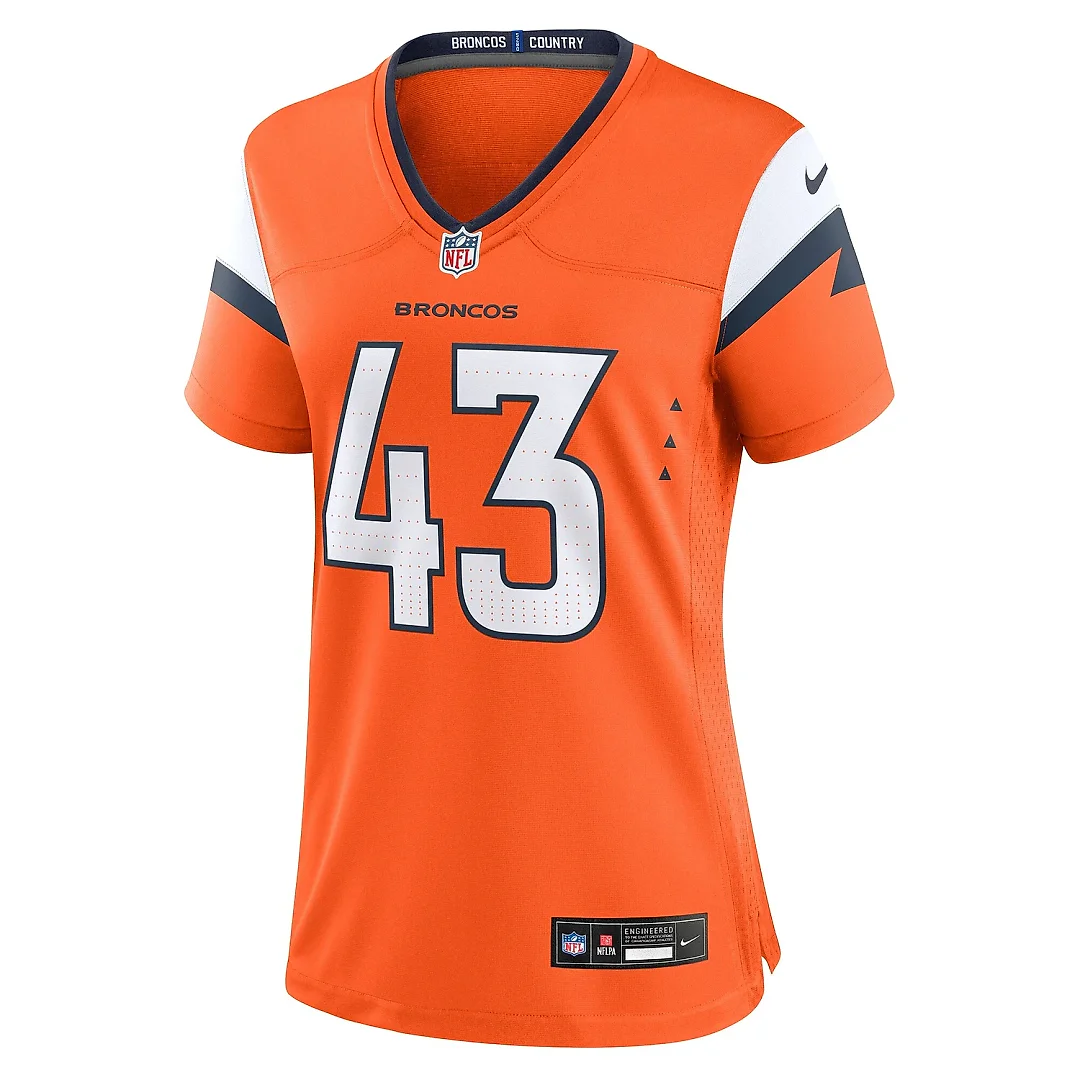 Zennovawear Women's Denver Broncos Keidron Smith Orange Team Game Jersey