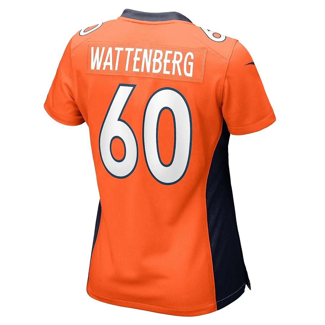 Zennovawear Women's Denver Broncos Luke Wattenberg Orange Game Player Jersey
