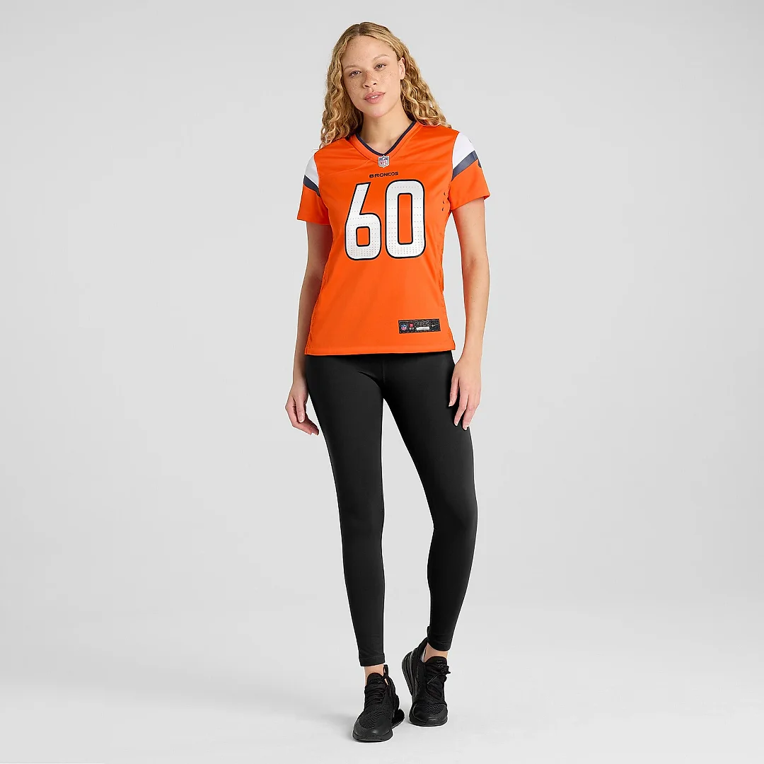 Zennovawear Women's Denver Broncos Luke Wattenberg Orange Team Game Jersey