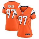 Zennovawear Women's Denver Broncos Malcolm Roach Orange Team Game Jersey