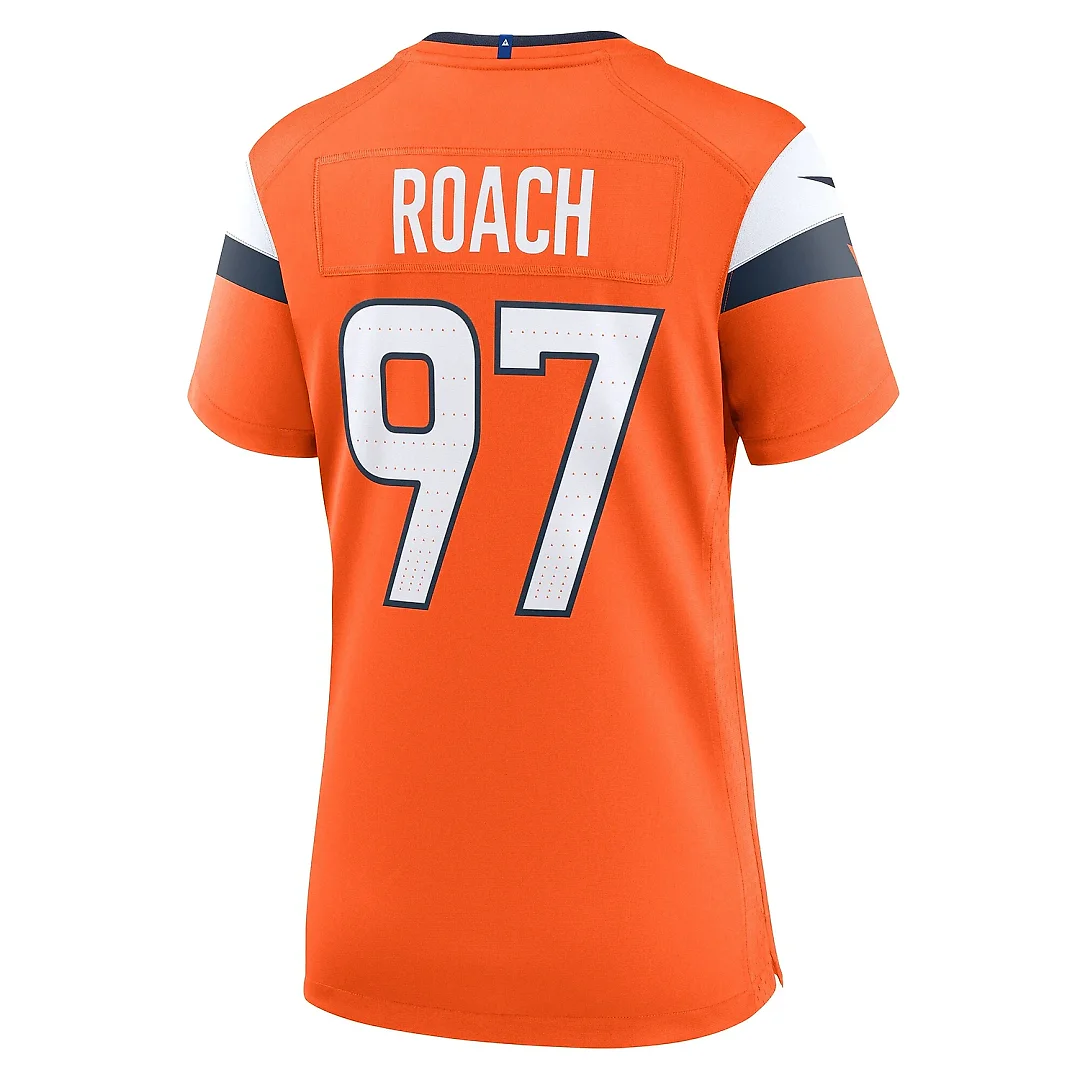 Zennovawear Women's Denver Broncos Malcolm Roach Orange Team Game Jersey