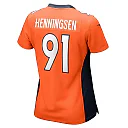 Zennovawear Women's Denver Broncos Matt Henningsen Orange Game Player Jersey