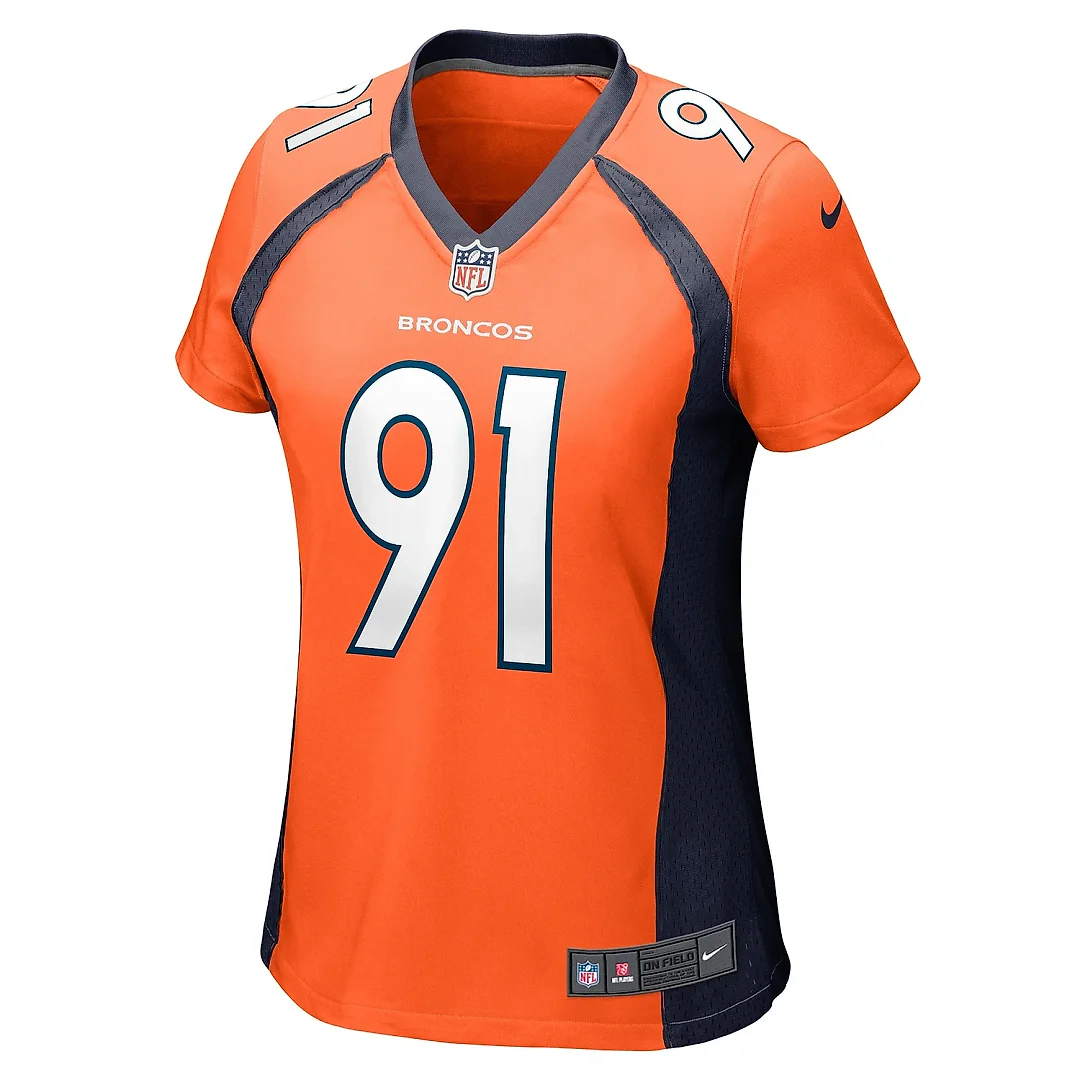 Zennovawear Women's Denver Broncos Matt Henningsen Orange Game Player Jersey